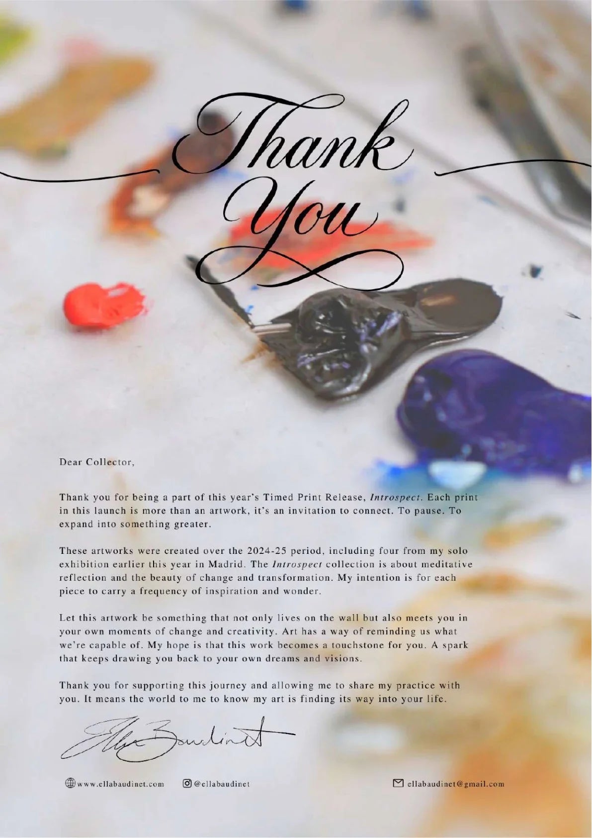 Inception — A letter from the artist
